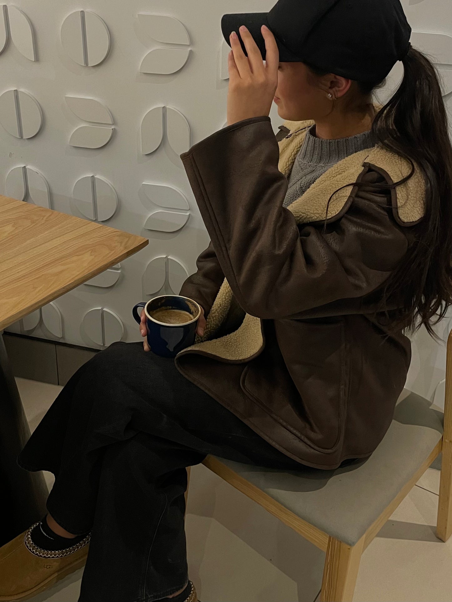 Obsidian Brown Vegan Leather Coat