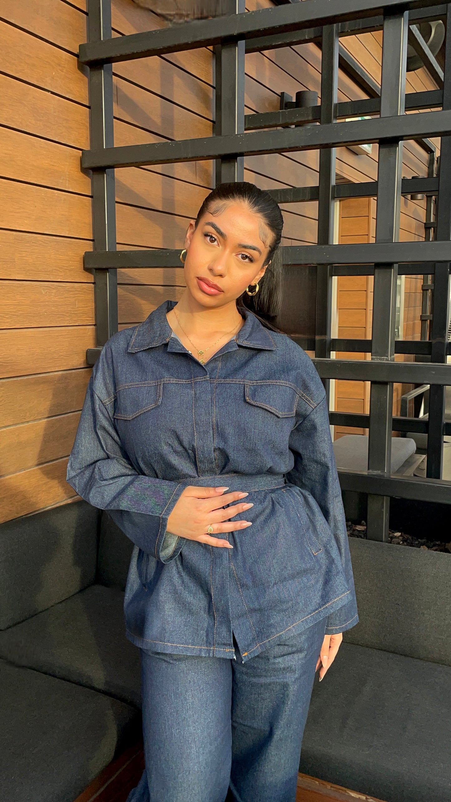 Structured Denim Set