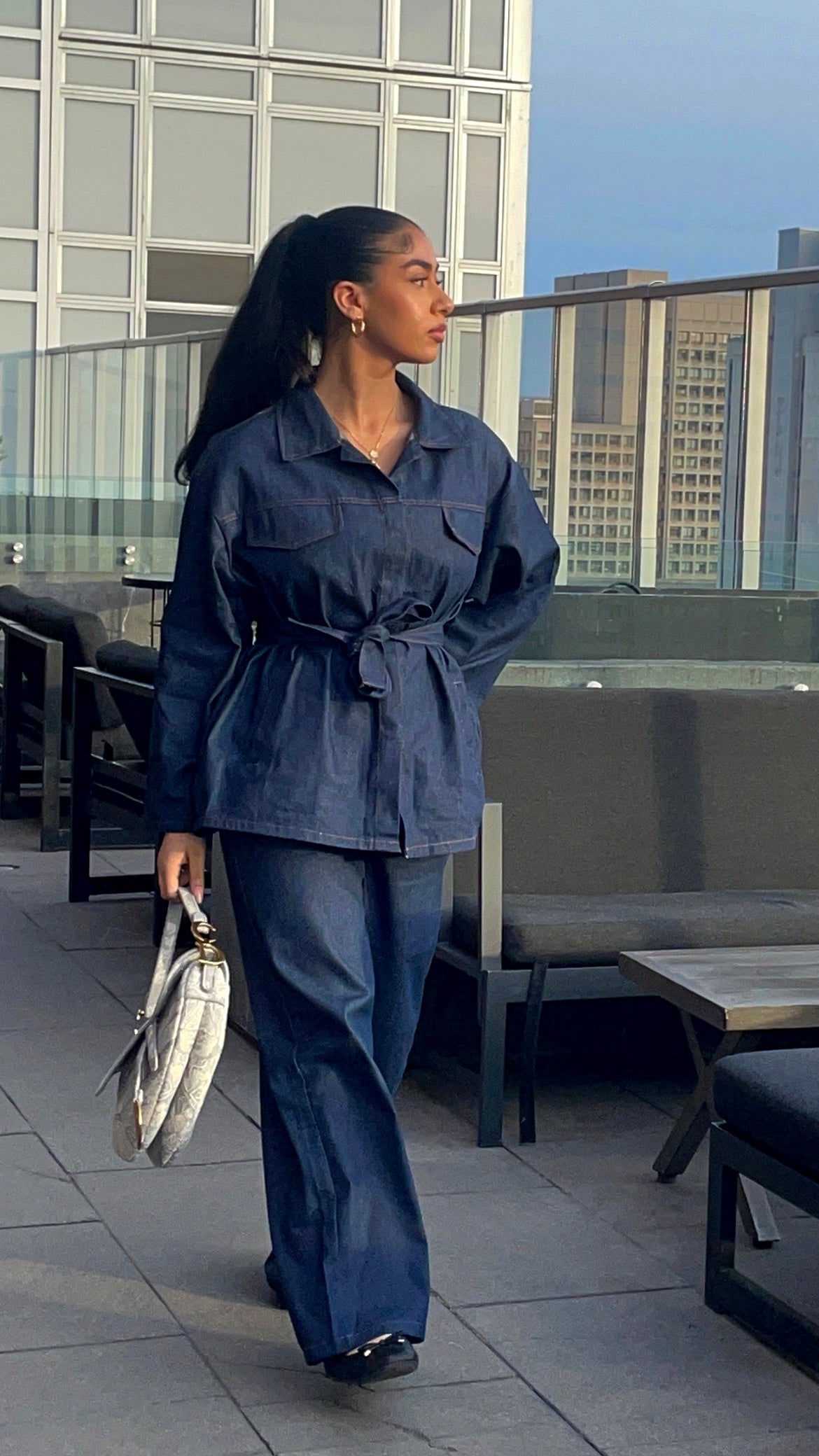 Structured Denim Set